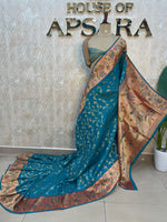 Blue Banarasi Chiniya Silk Saree 320