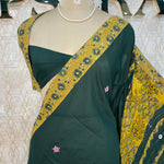 Green Patchwork saree 317
