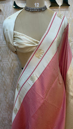 Pink n Cream Semi Silk Saree 95