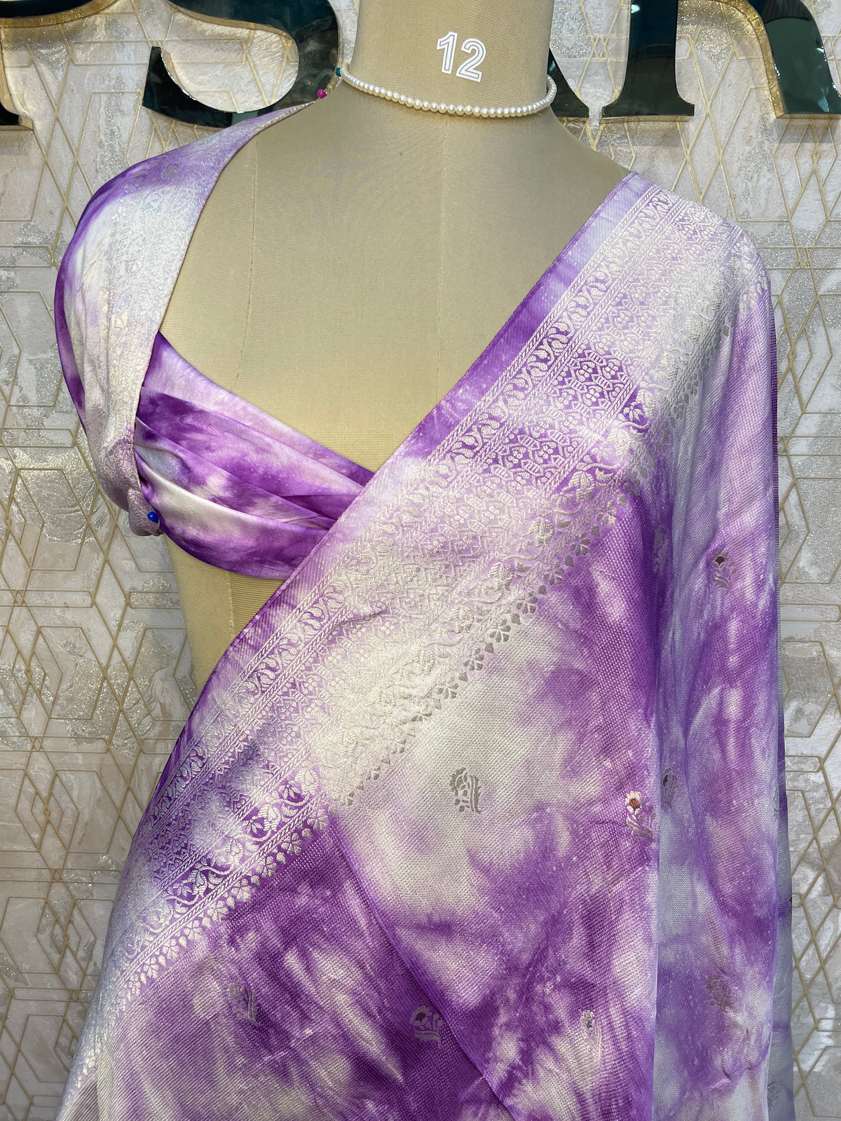 Purple Banarasi Soft Crush Tissue Saree 68