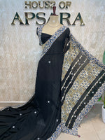 Black Patchwork saree 317