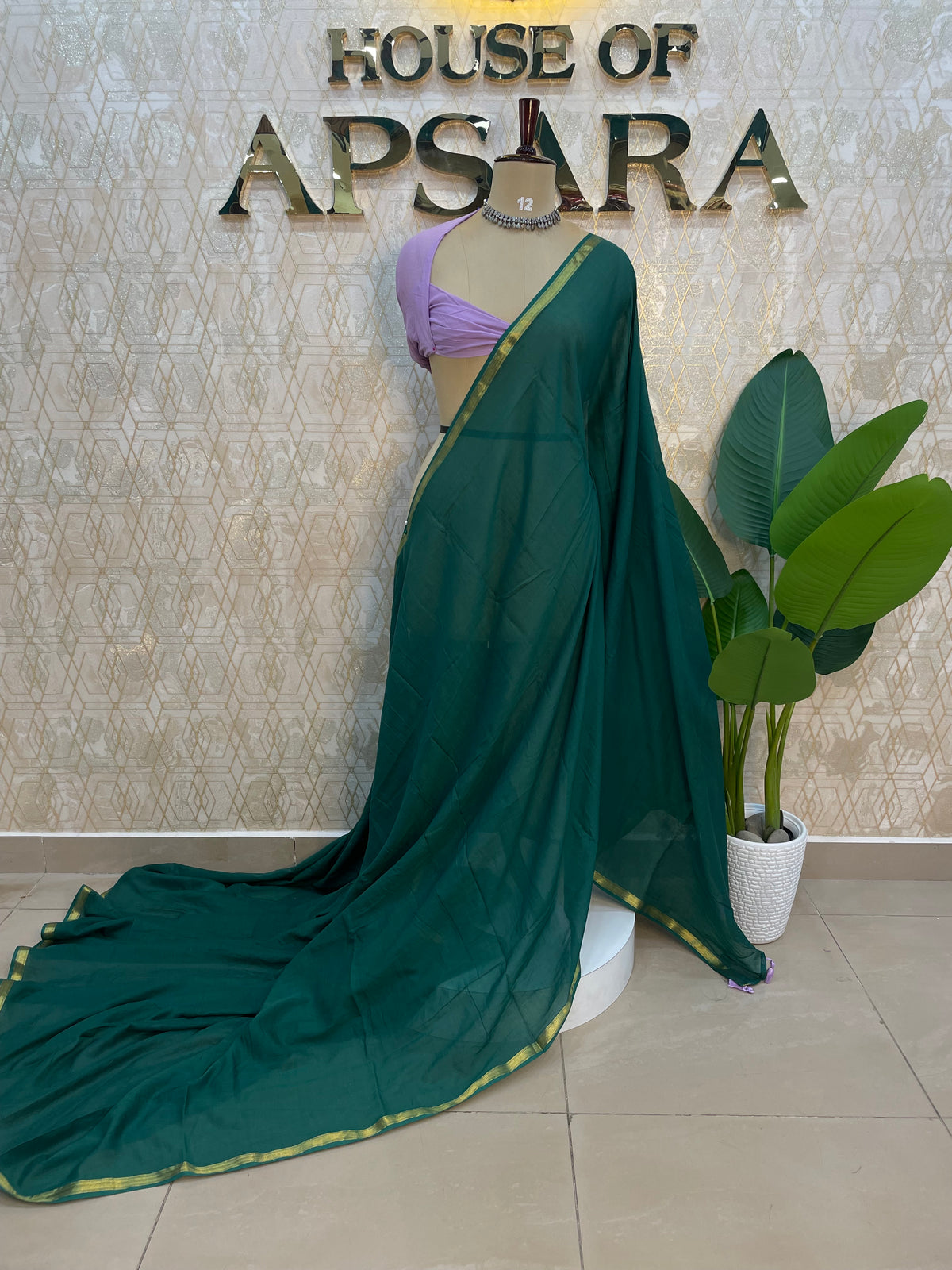 Green Mul Cotton Saree 101