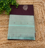 Wine n Blue Semi Silk Saree 42