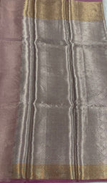 Gold n Pink Pure Tissue Brocade Saree 11