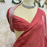 Rust Orange Dola Crepe Silk Saree 25