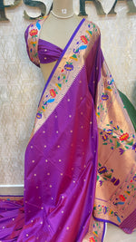Purple Soft Silk Paithani Saree 99