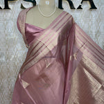 Mauve Crepe Kota checks saree 309