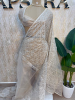 Cream Tissue Saree 306