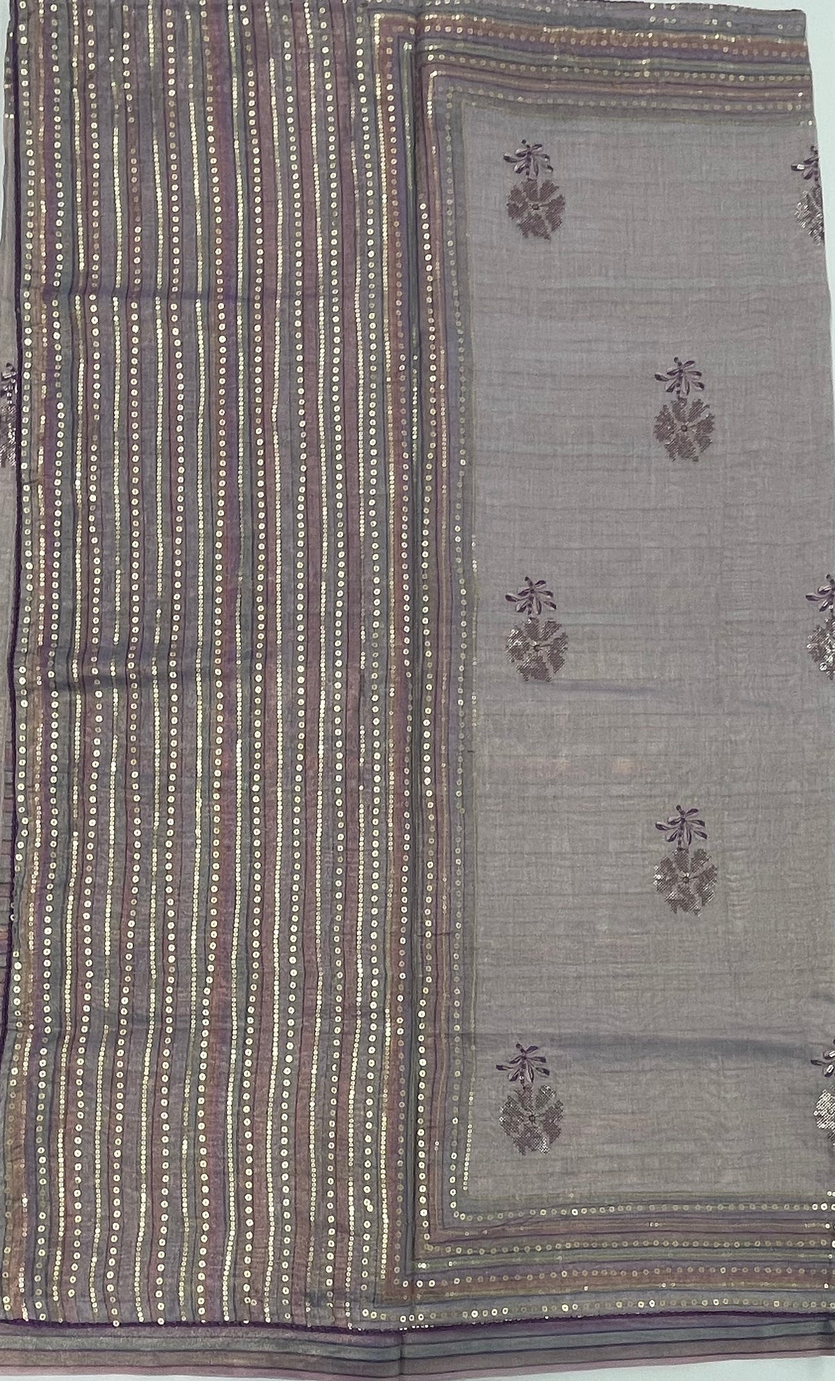 Light Purple Soft Tissue Sequence Work Saree 17
