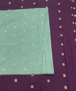Wine n Sky Blue Semi Silk Saree 42