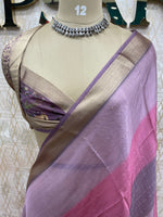 Purple Bombay Crepe Silk Saree 47