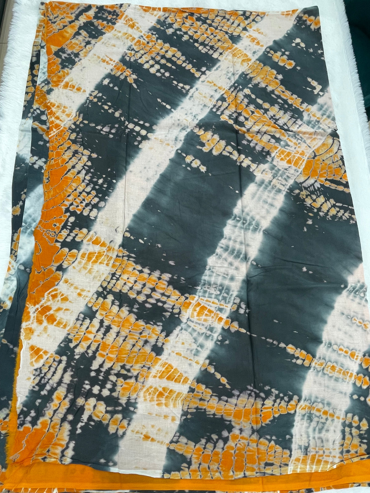 Grey n Yellow Pure Cotton Handblom Saree