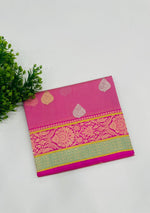 Pink Pure Kora Katan Designer saree 02