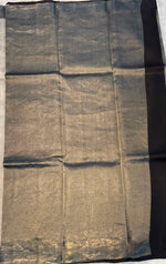 Silver n Black Pure Tissue Organza Saree 11