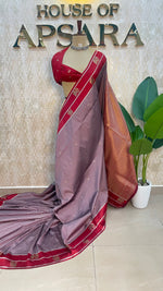 Purple n Red Semi Silk Saree 95