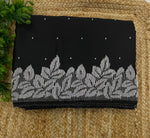 Black Soft Tussur Embroidery Saree 21