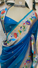 Blue Soft Silk Paithani Saree 99