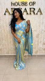 Blue Banarasi Tussar Saree 83