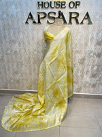 Yellow Banarasi Soft Crush Tissue Saree 68