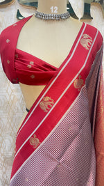 Purple n Red Semi Silk Saree 95