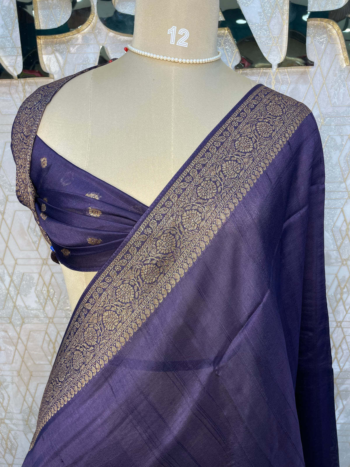 Purple Tussur Self Saree 36