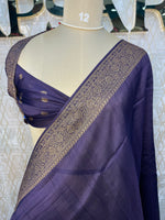 Purple Tussur Self Saree 36