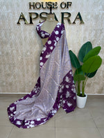Purple ZariKota Check’s Saree 89