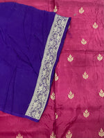 Pink n Purple Semi Silk Saree 25