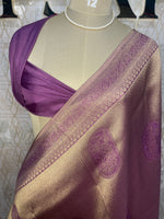 Gold n Pink Soft Tissue Saree 11