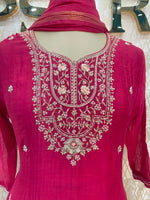 Pink Mul Chanderi Airline Kurtha 117
