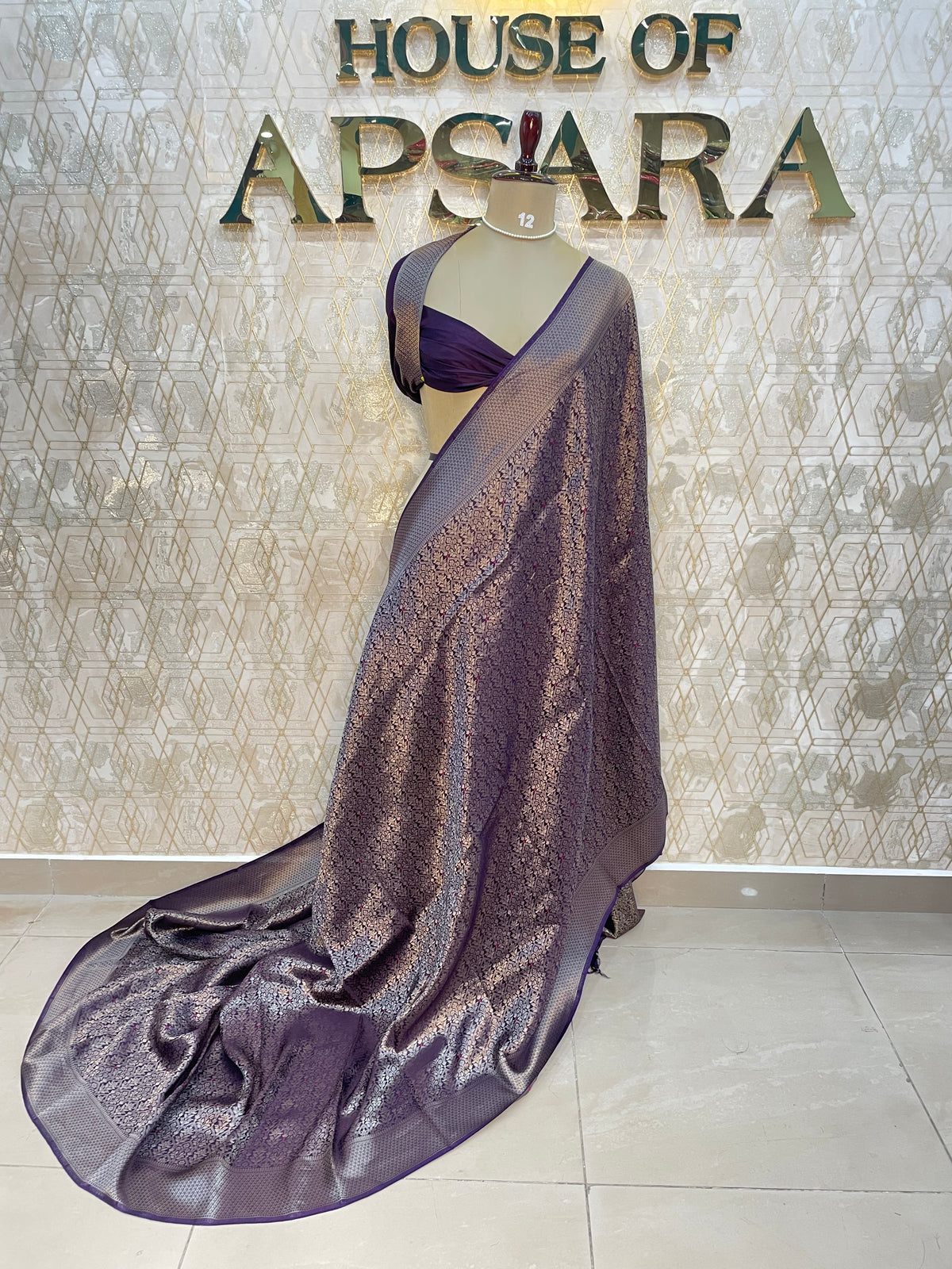 Purple Meenakari Khadi Georgette Saree 75