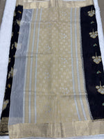 Black Dola Crepe Designer Saree 08