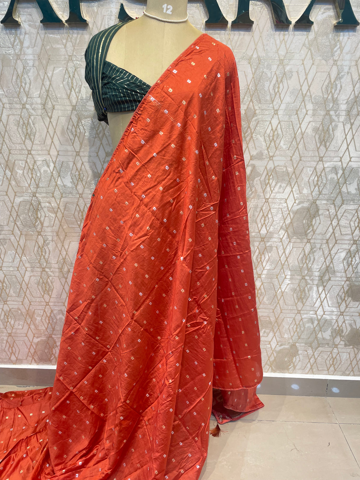 Orange Semi Silk Saree 42