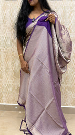 Purple Banarasi Soft Tissue Saree 30