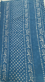 Sky Blue Pure Cotton Handblom Saree