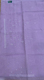 Lilac Soft Tissue Embroidery Saree 17