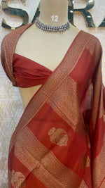Orange Banarasi Tussur Saree 102