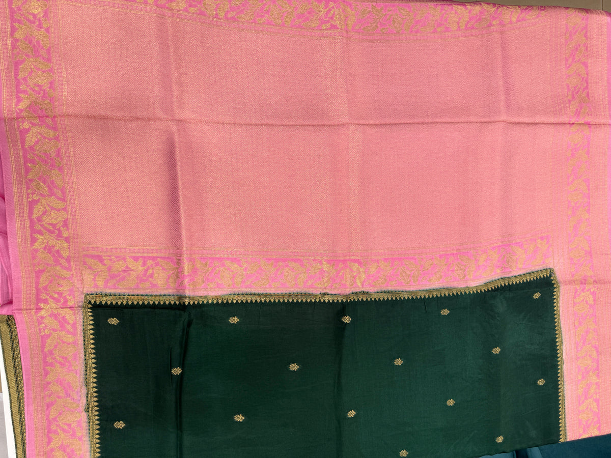 Bottle Green Semi Silk Saree 25