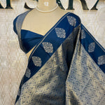 Blue Banarasi tissue Saree 322