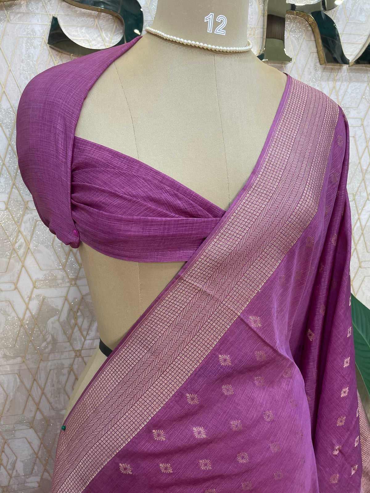 Pink Soft Tussur Cotton Saree 107