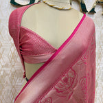Pink Banarasi Soft Tissue Saree 30