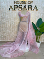 Baby Pink Soft Organza Saree 208