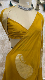 Yellow Dola Crepe Silk Saree 25