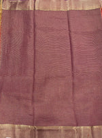 Red n Lavender Checks Cotton Silk Saree 13