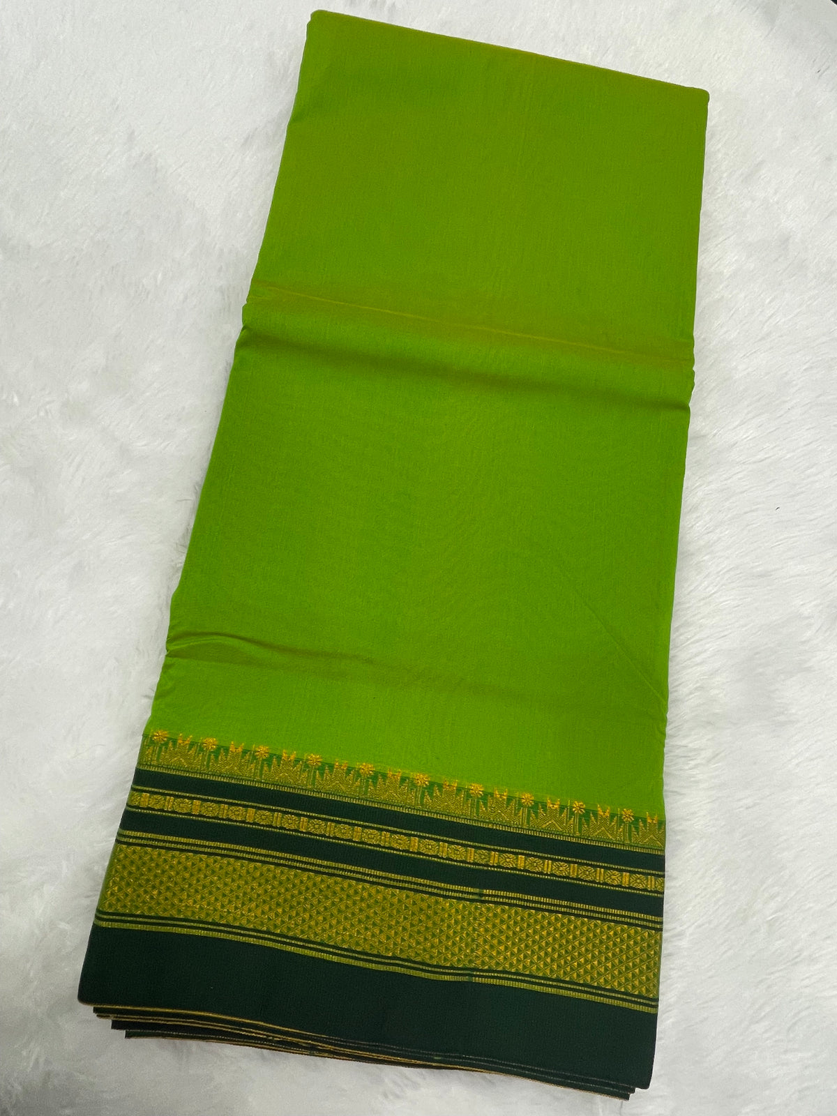 Green Cotton Silk Ilkal Saree 10