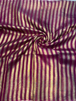 Maroon Pure Tissue Stripes Saree 11