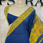 Blue Patchwork saree 317