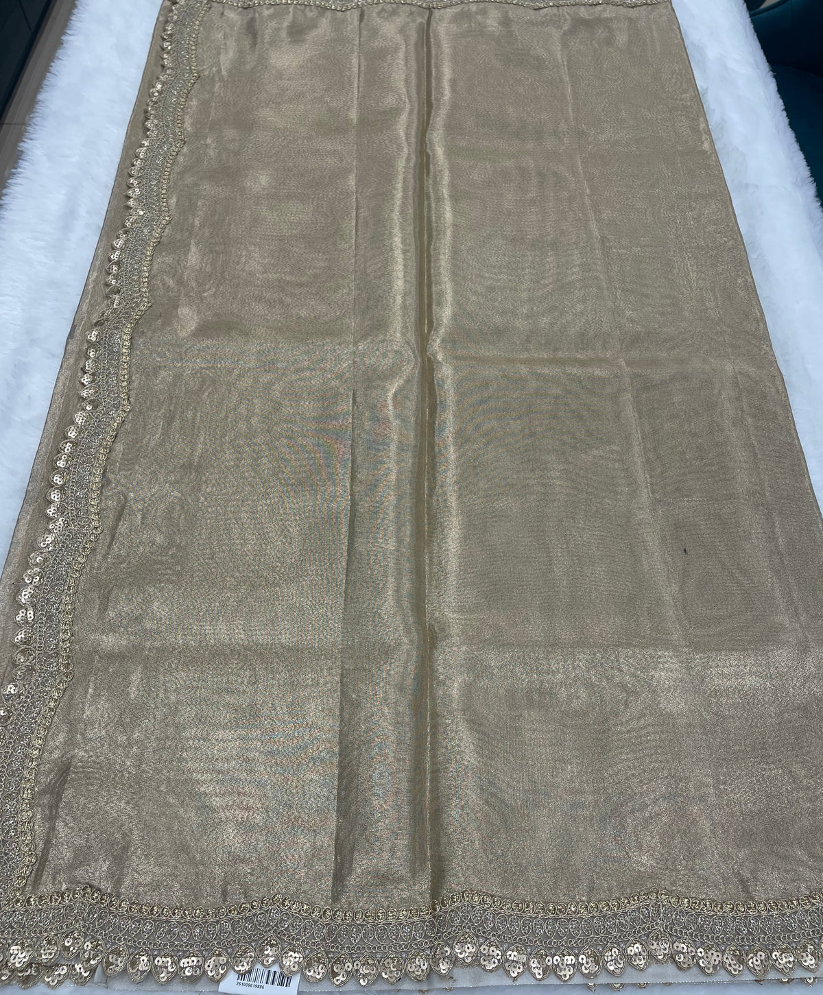 Gold Designer Tissue Saree 09