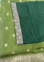 Green Brown n Orange Semi Silk Saree 25