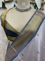 Grey Bamboo Silk Saree 48